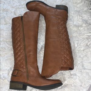 Brown rider boots
